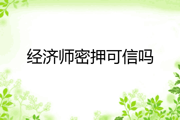经济师密押可信吗