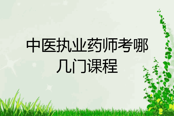 中医执业药师考哪几门课程