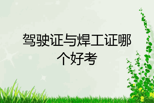 驾驶证与焊工证哪个好考
