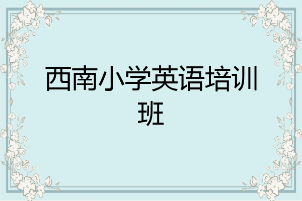 西南小学英语培训班