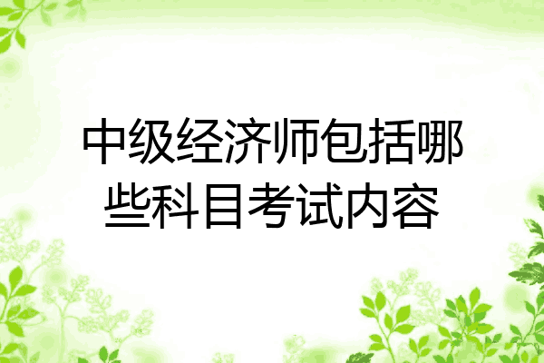 中级经济师包括哪些科目考试内容