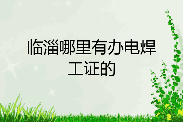 临淄哪里有办电焊工证的
