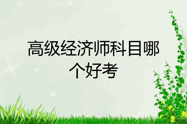 高级经济师科目哪个好考