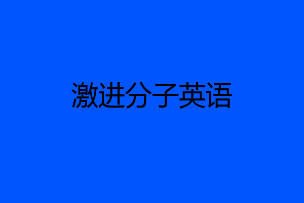 激进分子英语