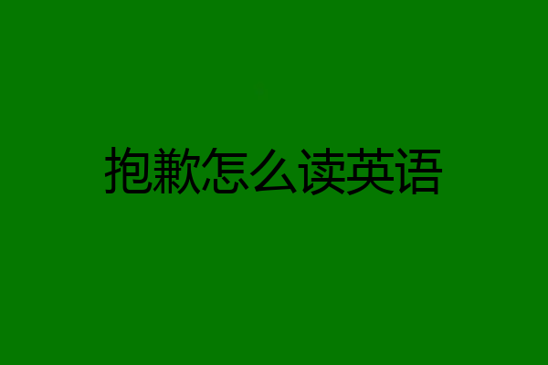 抱歉怎么读英语