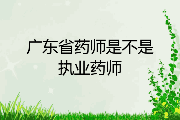 广东省药师是不是执业药师