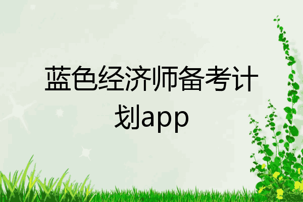 蓝色经济师备考计划app