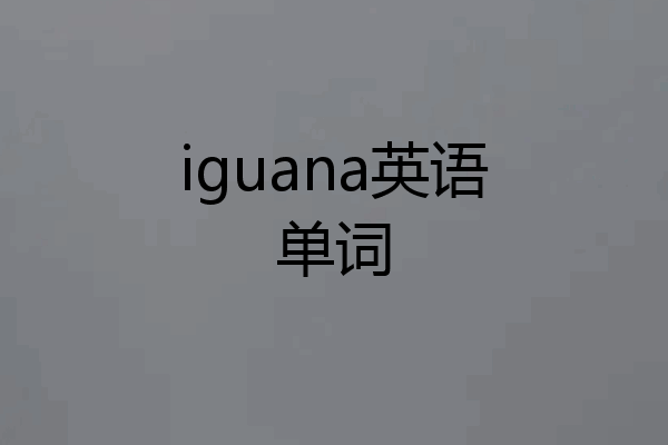 iguana英语单词