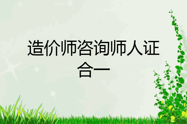 造价师咨询师人证合一