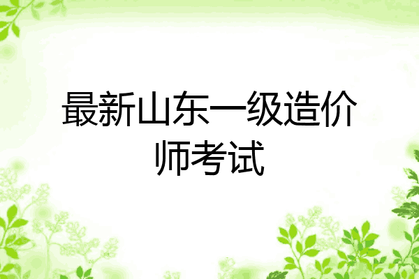 最新山东一级造价师考试