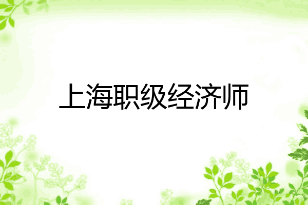 上海职级经济师