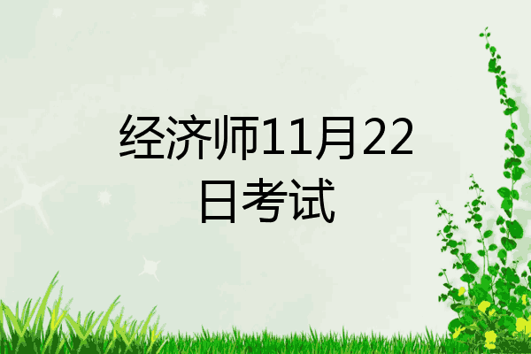 经济师11月22日考试