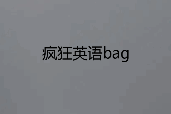 疯狂英语bag