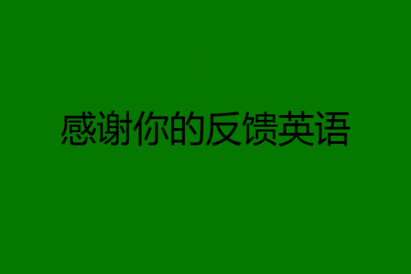 感谢你的反馈英语