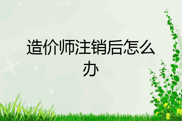 造价师注销后怎么办