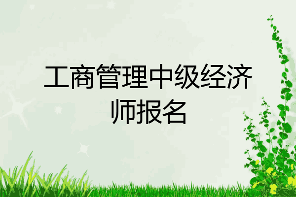 工商管理中级经济师报名