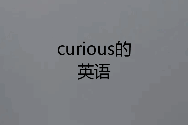 curious的英语