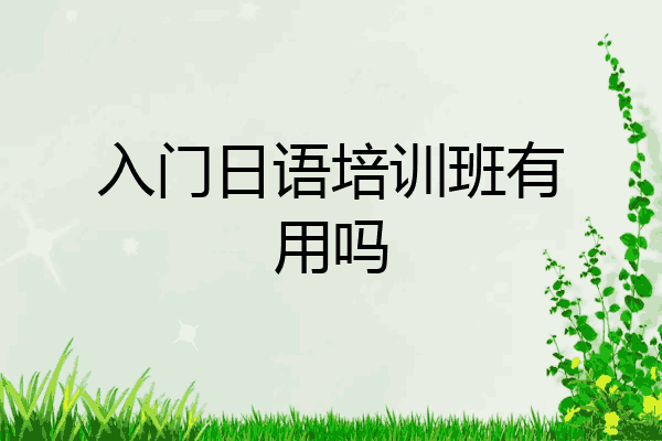 入门日语培训班有用吗