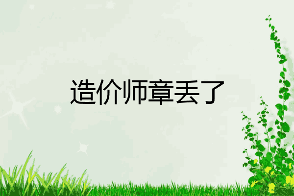造价师章丢了