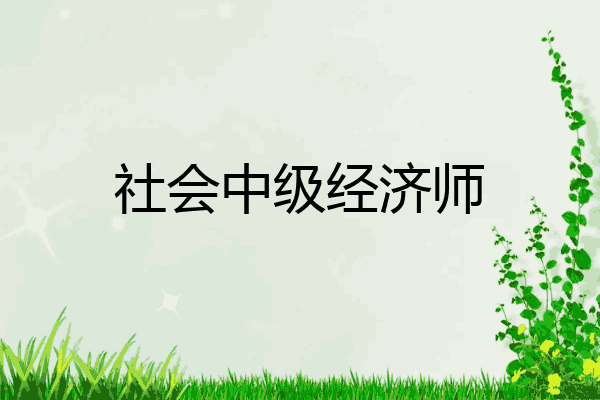 社会中级经济师