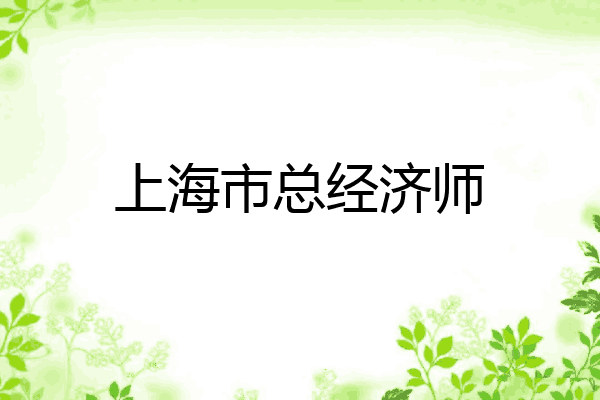 上海市总经济师