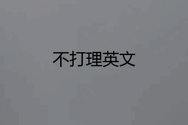不打理英文