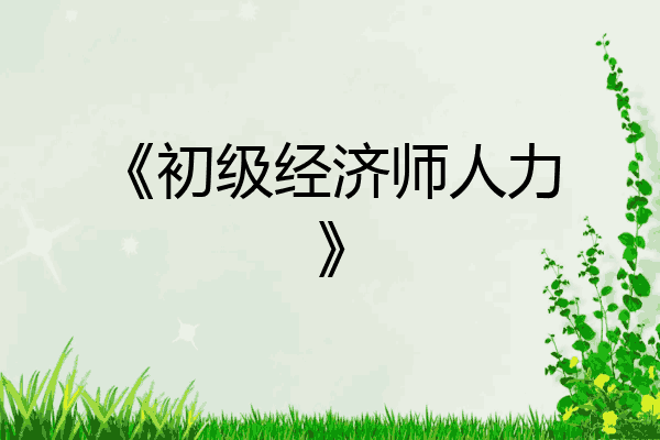 《初级经济师人力》