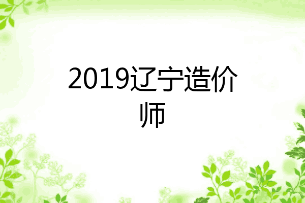 2019辽宁造价师