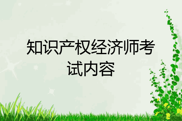 知识产权经济师考试内容
