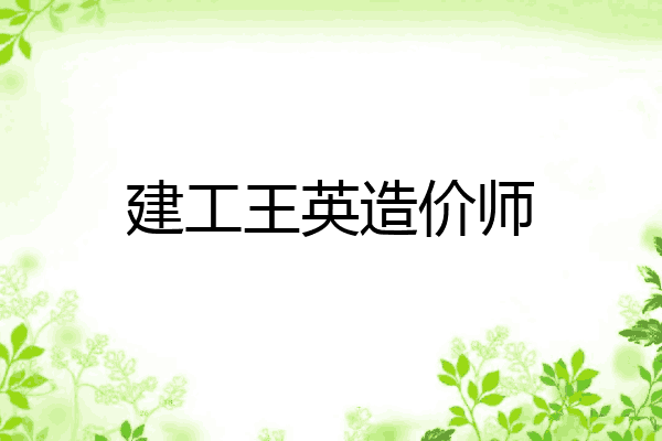 建工王英造价师