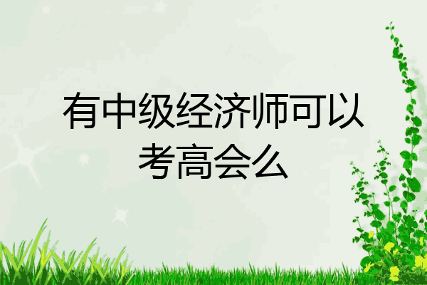 有中级经济师可以考高会么