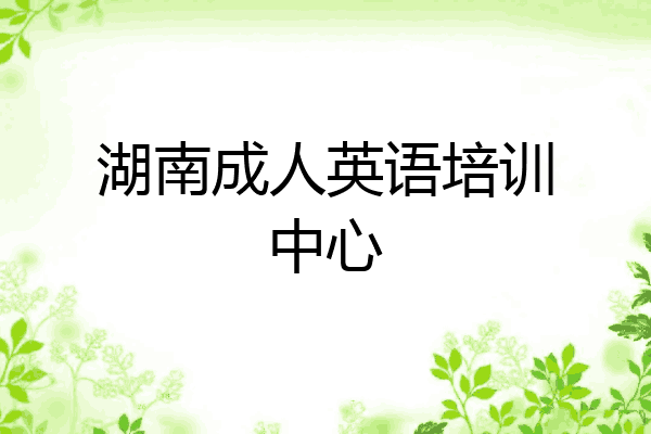 湖南成人英语培训中心