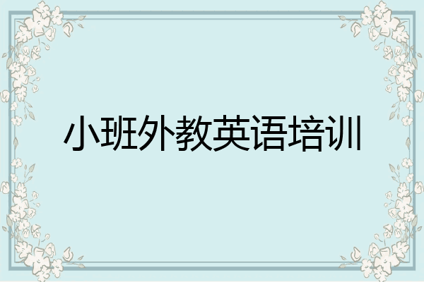 小班外教英语培训