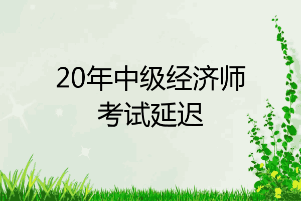 20年中级经济师考试延迟