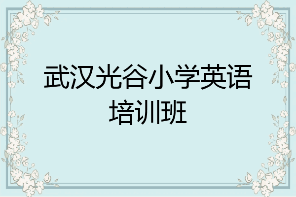 武汉光谷小学英语培训班