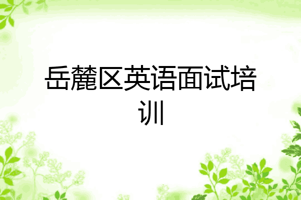 岳麓区英语面试培训