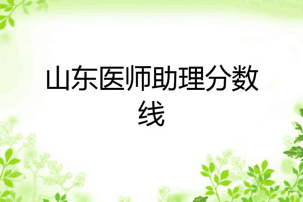 山东医师助理分数线