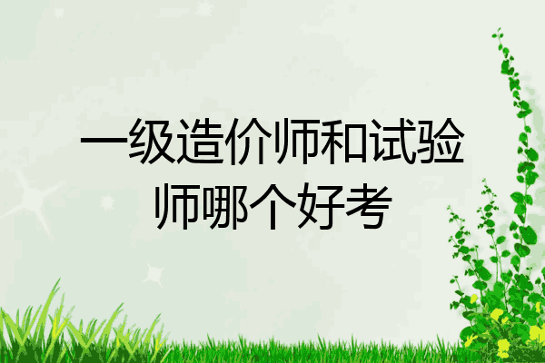 一级造价师和试验师哪个好考