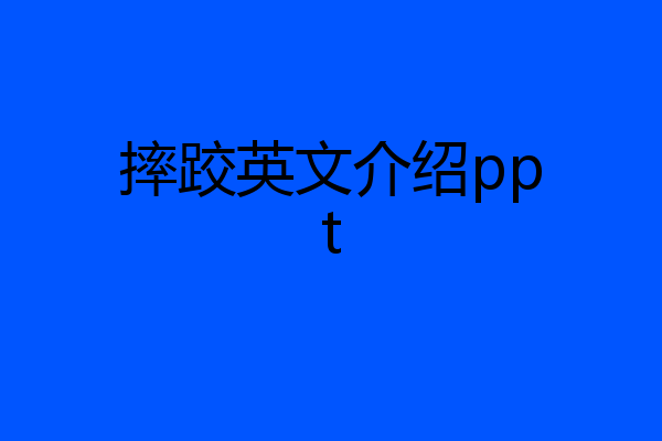 摔跤英文介绍ppt