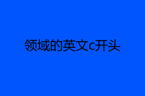 领域的英文c开头