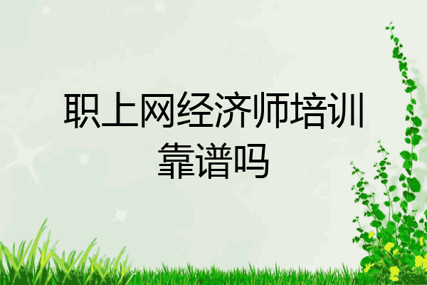 职上网经济师培训靠谱吗