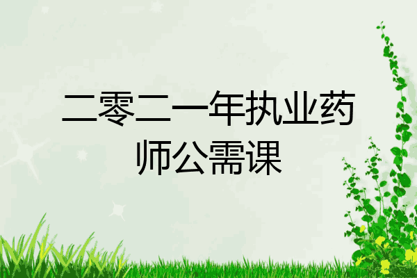 二零二一年执业药师公需课