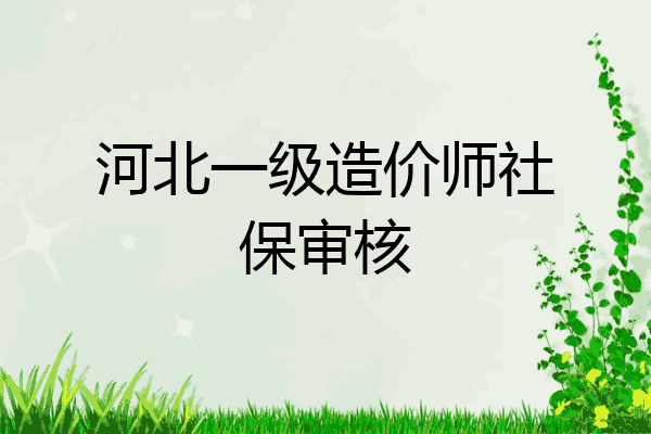 河北一级造价师社保审核