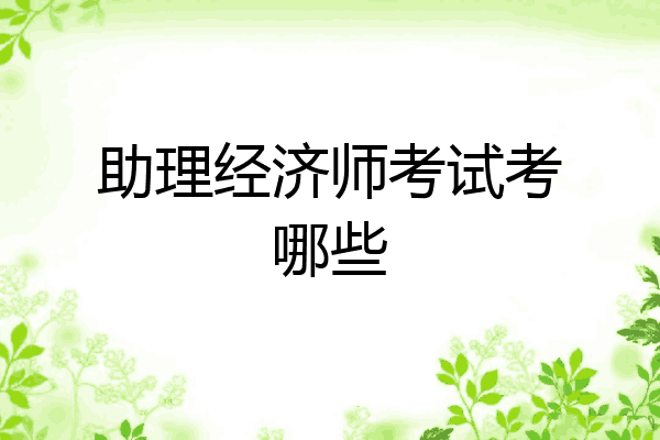 助理经济师考试考哪些
