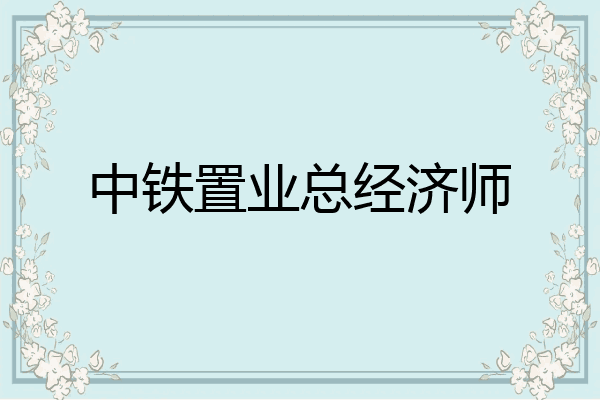 中铁置业总经济师