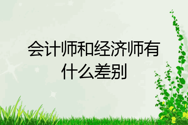 会计师和经济师有什么差别