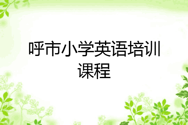 呼市小学英语培训课程