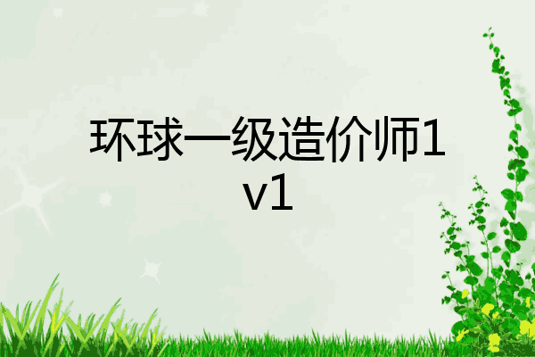 环球一级造价师1v1