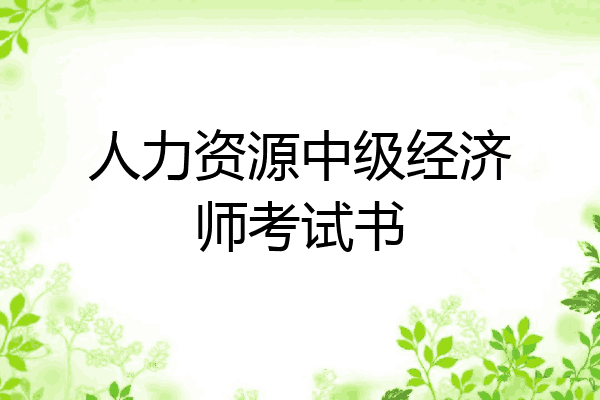 人力资源中级经济师考试书