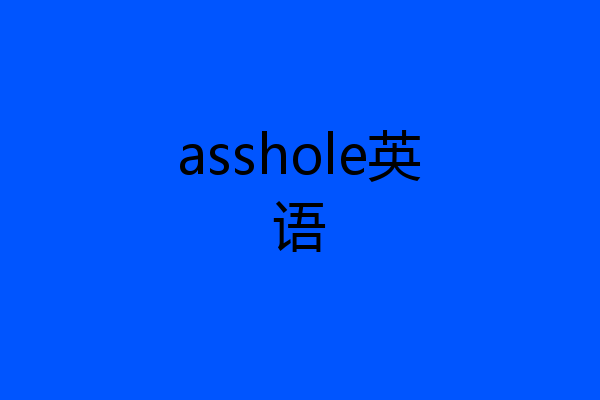 asshole英语